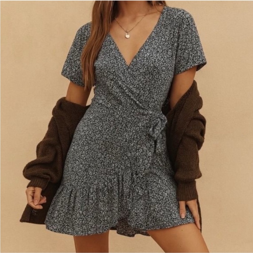 Michael Kors Blue Floral Mini Dress